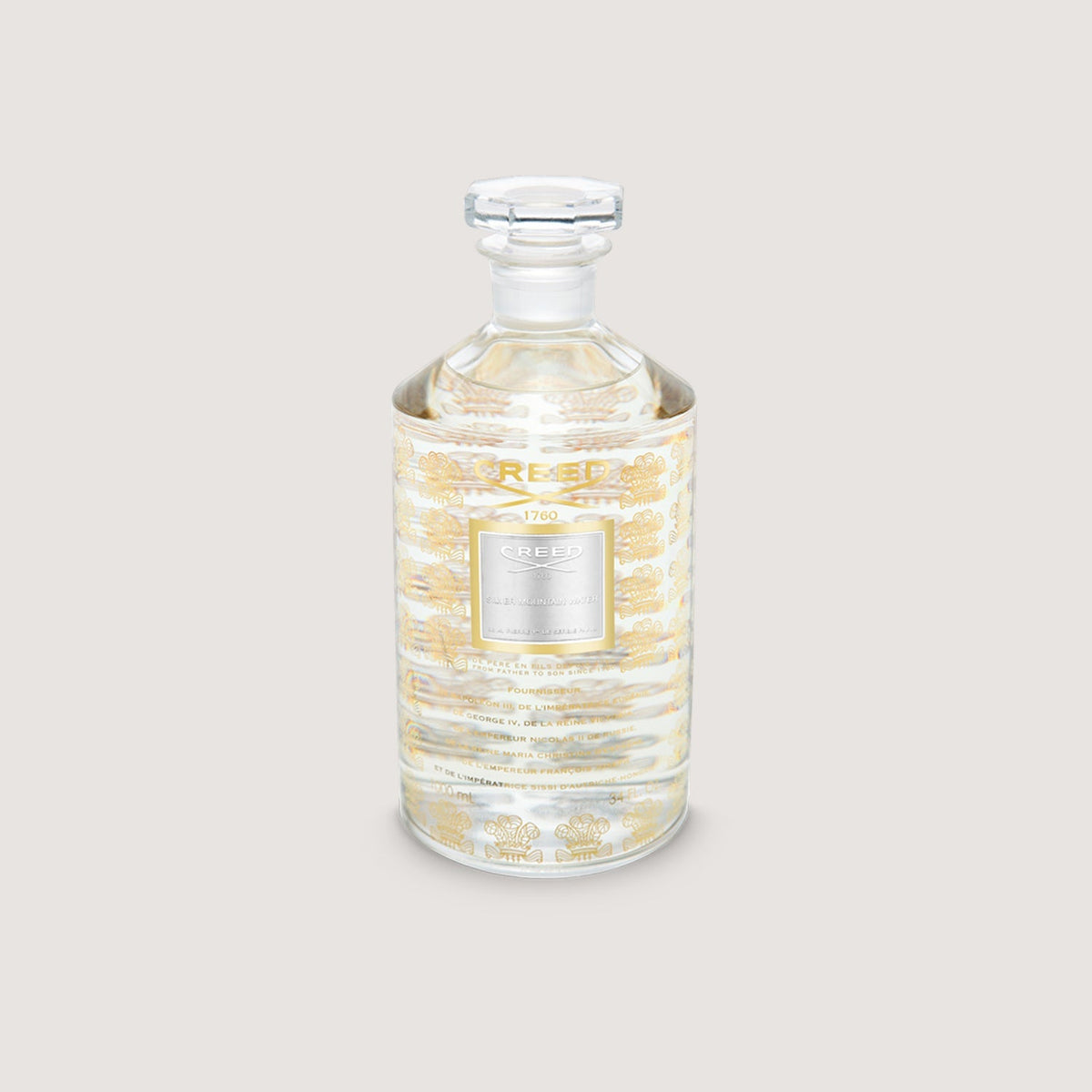 Silver Mountain Water 1000ml/34oz Flacon bottle