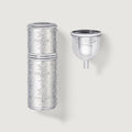 silver atomizer with silver trim 50ml