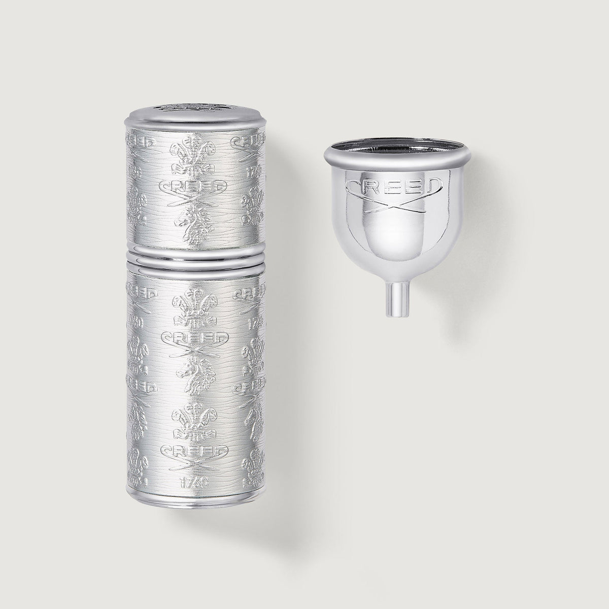 silver atomizer with silver trim 50ml